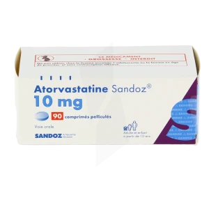 Atorvastatine Sandoz 10 Mg, Comprimé Pelliculé