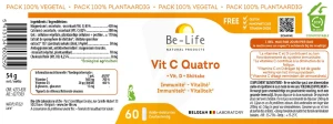 Be-life Vitamine C Quatro Gélules B/60