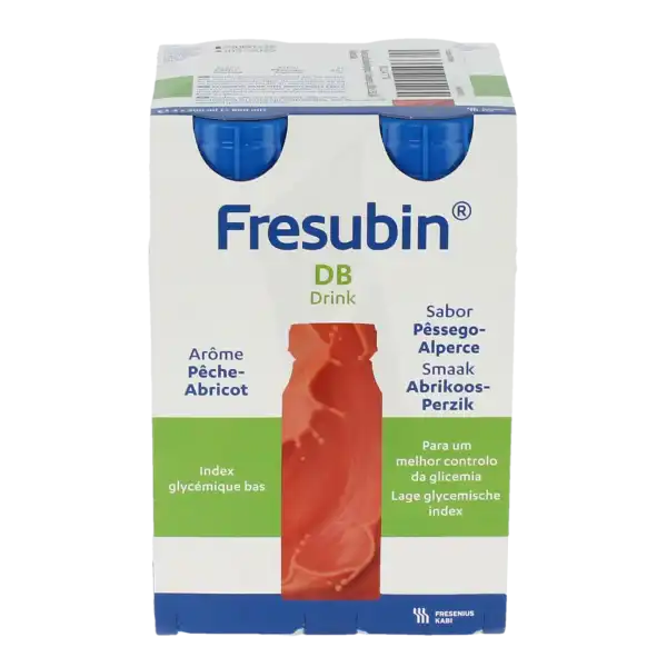 Fresubin Db Drink Nutriment Pêche Abricot 4bouteilles/200ml