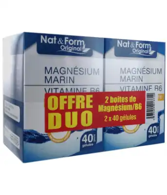 Nat&form Expert Magnésium+vitamine B6 Gélules 2*b/40 à MONTPELLIER