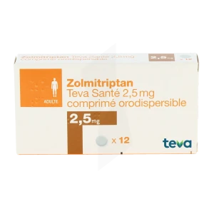 Zolmitriptan Teva Sante 2,5 Mg, Comprimé Orodispersible