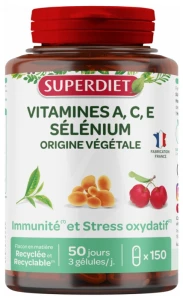 Superdiet Complexe Sélénium Vitamines Ace Gélules B/150