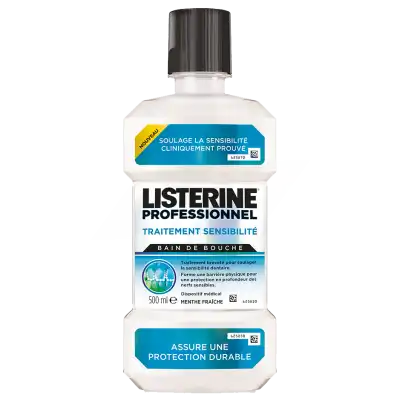 Acheter Listerine Professionnel Bain bouche traitement sensibilité 500ml à QUINCY-SOUS-SÉNART