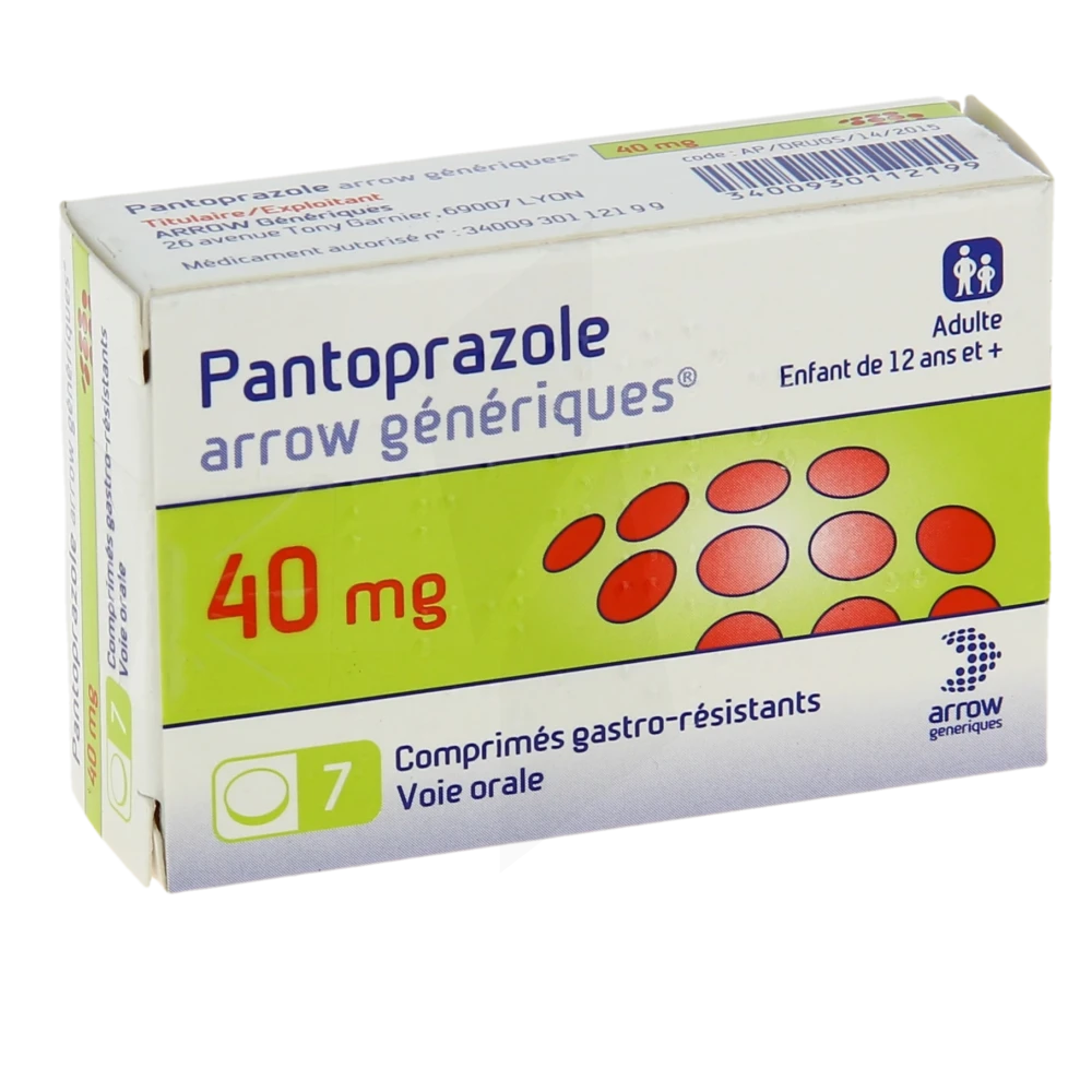 Pantoprazole Arrow Generiques 40 Mg, Comprimé Gastro-résistant