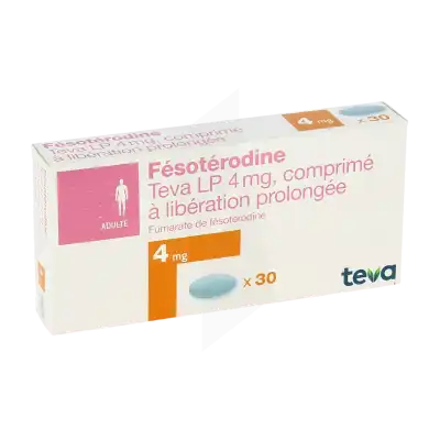 FÉsotÉrodine Teva Lp 4 Mg, Comprimé à Libération Prolongée à Dreux
