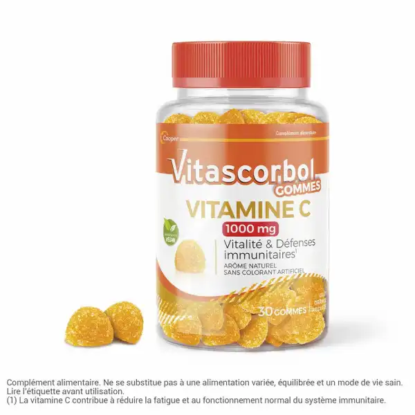 Vitascorbolgommes Vitamine C 1000mg Gommes Pot/30