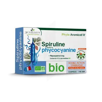 Phyto Aromicell'r Spiruline Phycocyanine Solution Buvable Bio 20 Ampoules/10ml à Wittenheim