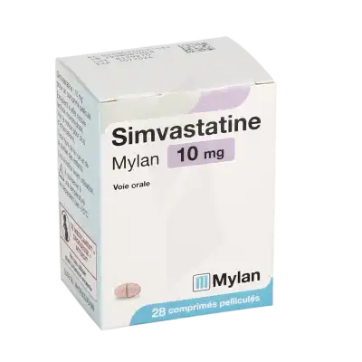 Simvastatine Mylan 10 Mg, Comprimé Pelliculé à LIEUSAINT