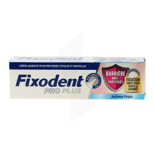 Fixodent Pro Plus Barriere Anti-particules Crème Adhésive Frais Tube De 40 G