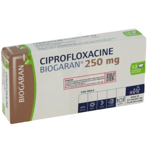 Ciprofloxacine Biogaran 250 Mg, Comprimé Pelliculé