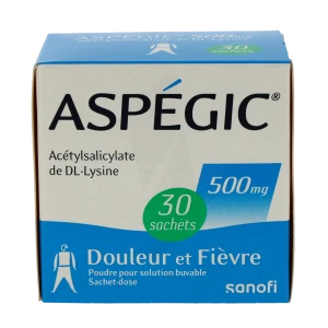 Aspegic 500 Mg, Poudre Pour Solution Buvable En Sachet-dose