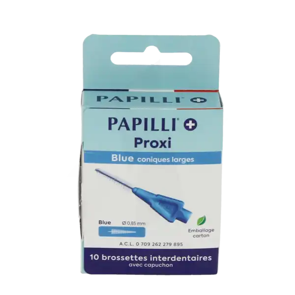 Papilli+ Proxi Bossettes Interdentaires Bleu Conique Large 0,85mm B/10