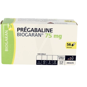 Pregabaline Biogaran 75 Mg, Gélule
