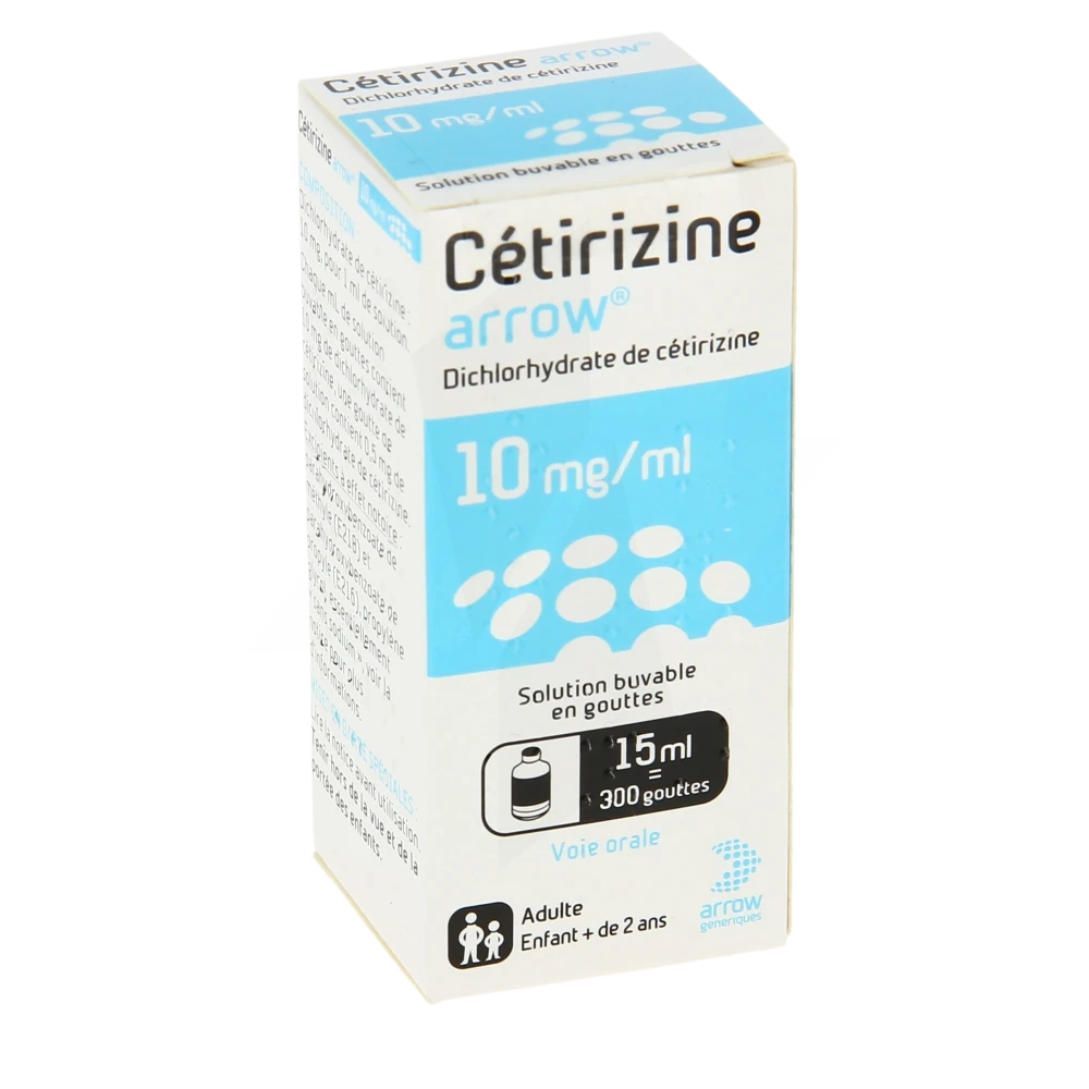 Cetirizine Arrow 10 Mg/ml, Solution Buvable En Gouttes