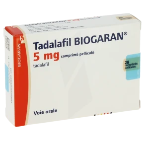 Tadalafil Biogaran 5 Mg, Comprimé Pelliculé