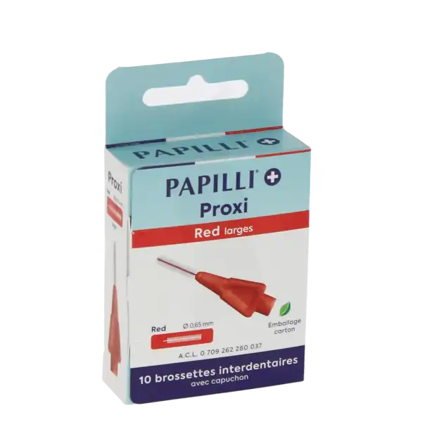 Papilli+ Proxi Bossettes Interdentaires Rouge Large 0,65mm B/10