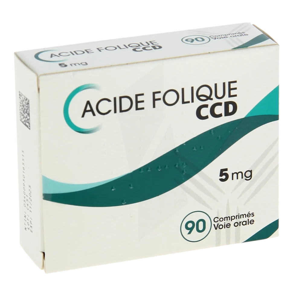 Acide Folique Ccd 5 Mg, Comprimé