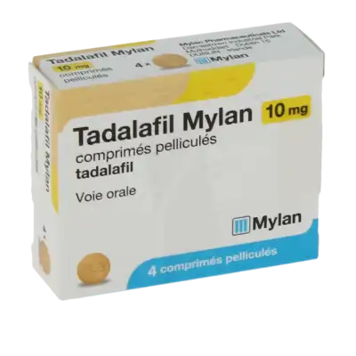 Tadalafil Mylan 10 Mg, Comprimé Pelliculé à CHASSE SUR RHÔNE