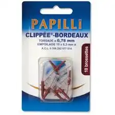 Papilli - Clippee, Bordeaux, Sachet 10 à Drocourt