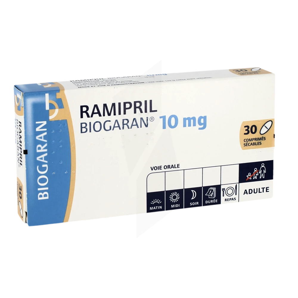 Ramipril Biogaran 10 Mg, Comprimé Sécable