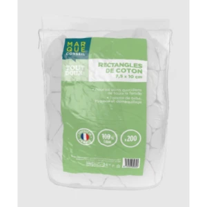 Marque Conseil Rectangle Coton Bio 7,5x10cm Sac/180