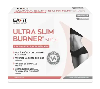 Eafit Ultra Slim Burner Shot Solution Buvable Ananas 14 Shots à Le havre