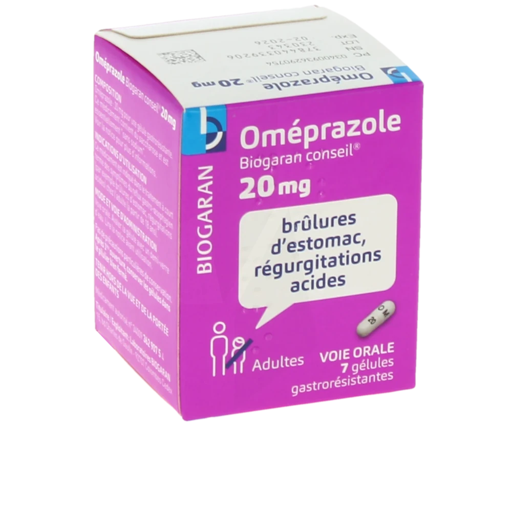 Omeprazole Biogaran Conseil 20 Mg, Gélule Gastro-résistante