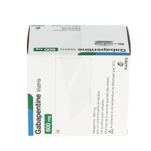 Gabapentine Viatris 600 Mg, Comprimé Pelliculé Sécable