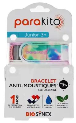 Parakito Junior 2 Bracelet Rechargeable Anti-moustique Tie & Dye B/2 à Bordeaux