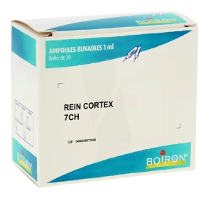 Boiron Rein Cortex 7ch Solution Buvable En Ampoules Eau Boîte De 30 Ampoules