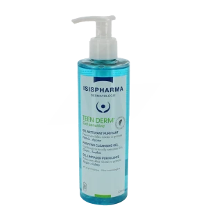 Teen Derm Gel Sensitive Gel Nettoyant Purifiant Fl Pompe/250ml