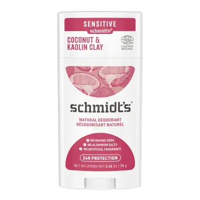 Schmidts' Déodorant Sensibilité Noix De Coco Argile Kaolin Stick/58ml à TRUCHTERSHEIM