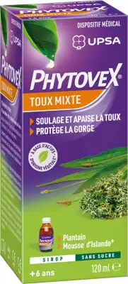 Upsa Phytovex Sirop Toux Mixte Sans Sucre Fl/120ml à Monsempron-Libos