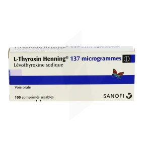 L-thyroxin Henning 137 Microgrammes, Comprimé Sécable