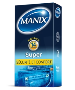 Manix Super Préservatif Avec Réservoir Lubrifiés B/14