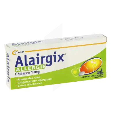 Alairgix Allergie Cetirizine 10 Mg Comprimés à Sucer Séc Plq/7 à Mérignac