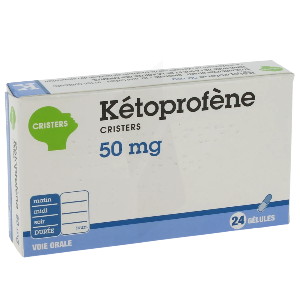 Ketoprofene Cristers 50 Mg, Gélule
