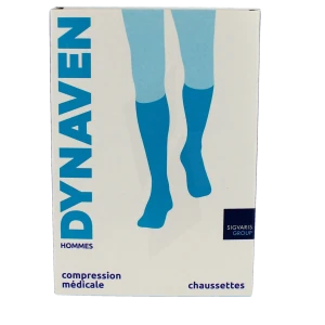 Sigvaris Dynaven Semi-opaque Fin Chaussette Classe 2 Homme Marine Long Xl