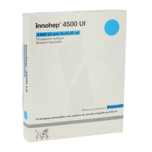 Innohep 4 500 Ui Anti-xa/0,45 Ml, Solution Injectable En Seringue Préremplie