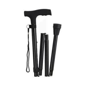 Alfa Green Canne Maginot Pliante Noire Avec étui