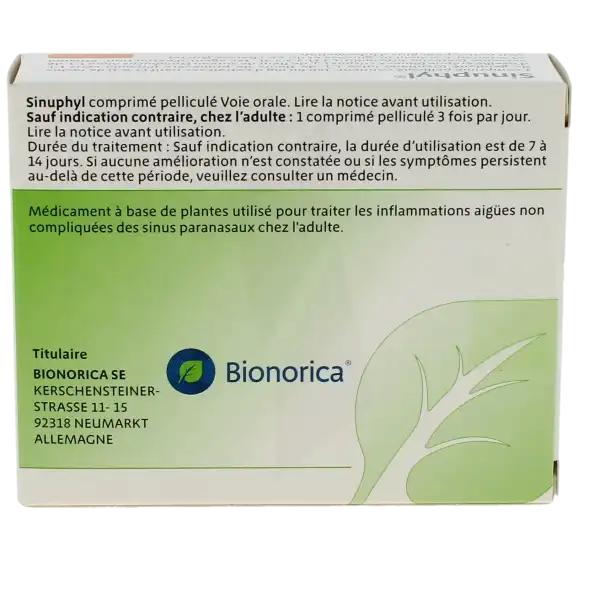 Boiron Sinuphyl, Comprimé Pelliculé