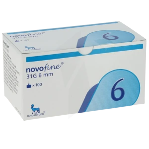Novofine Aiguille Pour Stylo Injecteur 0,25x6mm B/100
