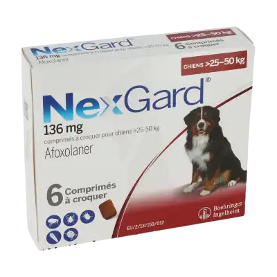 Nexgard 136 Mg Comprime A Croquer Pour Chiens 25 - 50 Kg, Comprimé à Croquer à RUMILLY