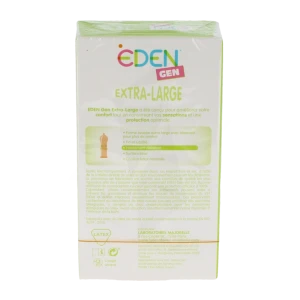 Eden Gen Préservatif Extra Large Latex Lubrifié B/12