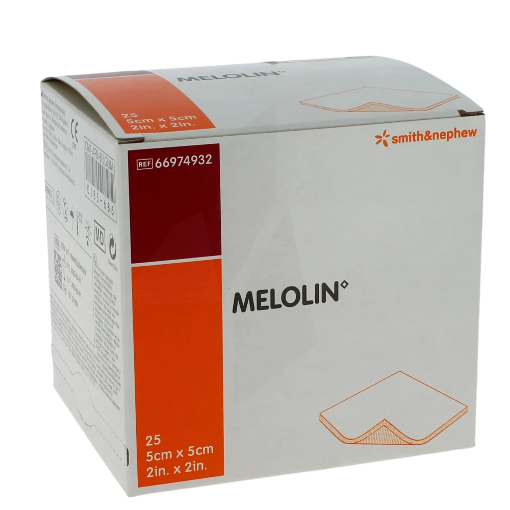 Melolin, 5 Cm X 5 Cm , Bt 25