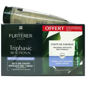 Acheter RENE FURTERER TRIPHASIC REACTIONAL Sérum anti-chute 12Amp/5ml+Shampooing 100ml à Gourbeyre