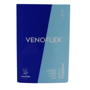 Venoflex Elegance 2 Chaussette Maille Côtelée Homme Gris Taille 2l