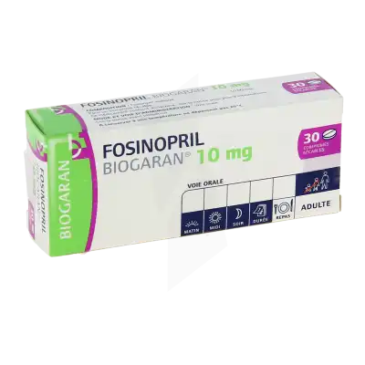 Fosinopril Biogaran 10 Mg, Comprimé Sécable à SAINT-PRIEST