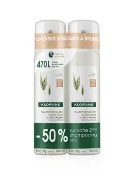 Klorane Lait D'avoine Shampooing Sec Cheveux Bruns 2 X 150ml à Versailles