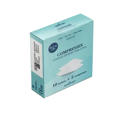 Santecare Compresse St N Tiss 10x10cm 10 Sachets De 2 à MIRAMONT-DE-GUYENNE
